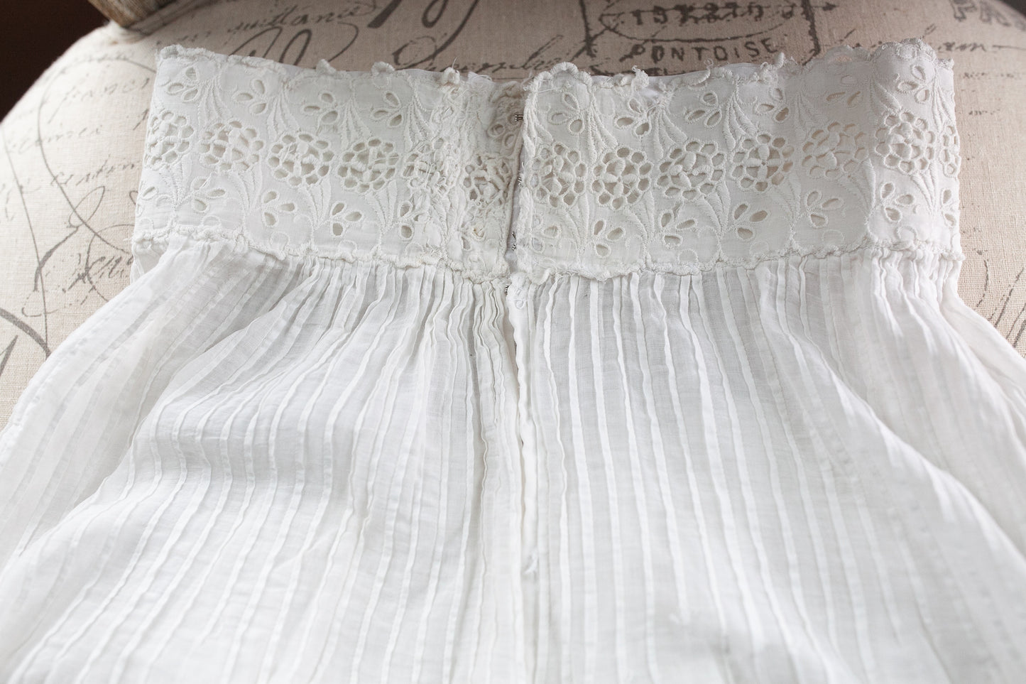 Antique Edwardian Skirt - White Long Skirt- Lace Skirt