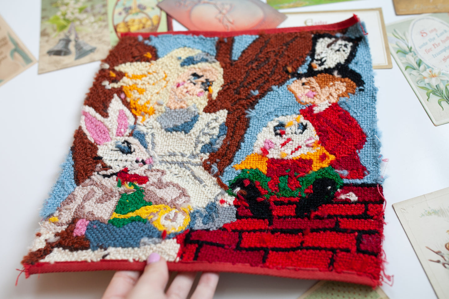 Vintage Cross Stitch Alice in Wonderland -Humpty Dumpty