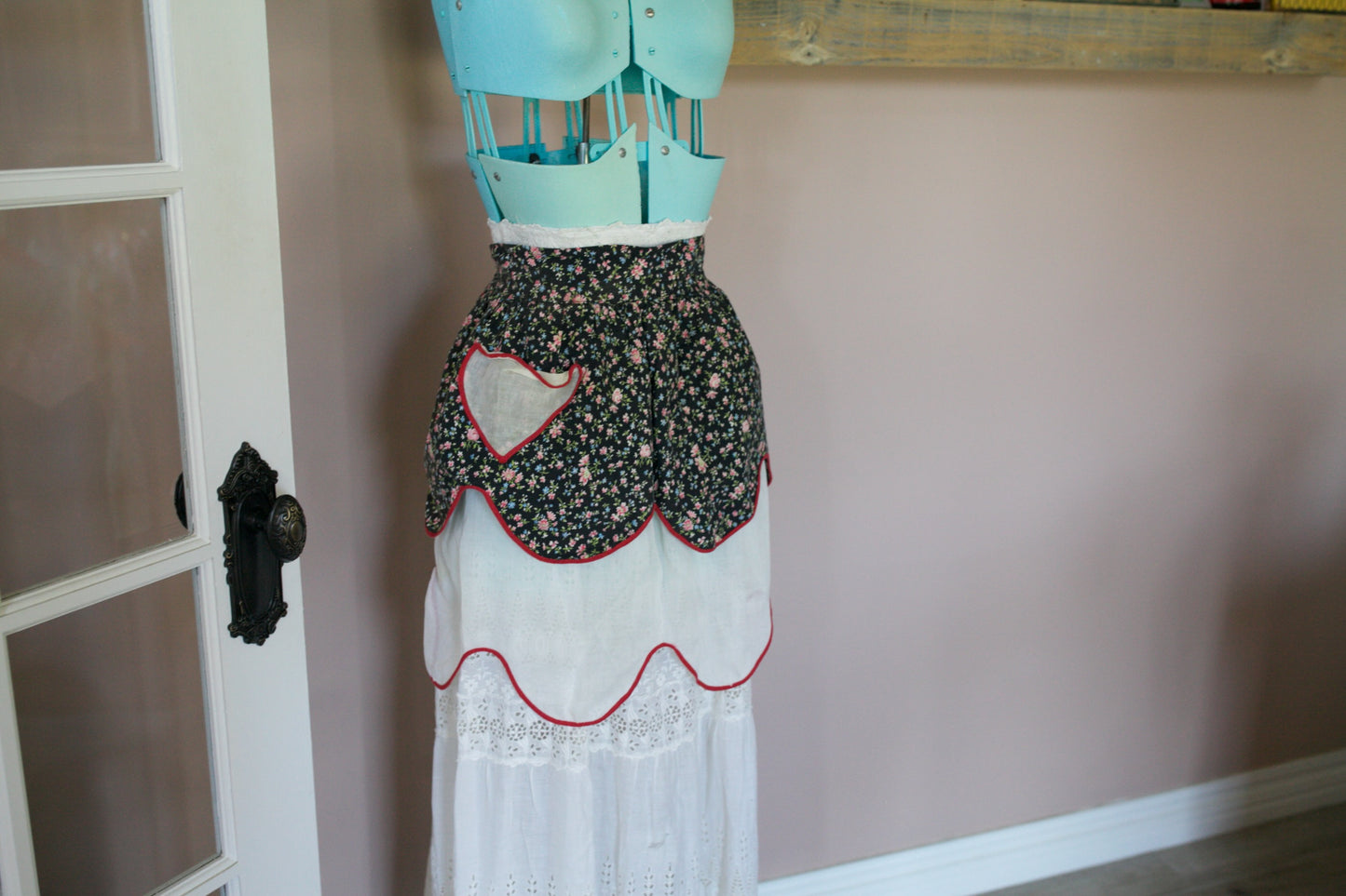 Vintage Half Apron- Floral Apron