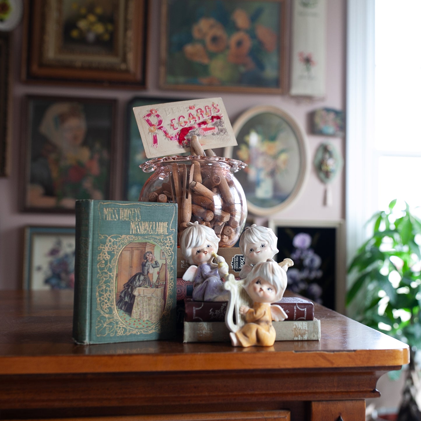 Vintage Angel Figurines- 3 Angels Playing Music -Made in Japan