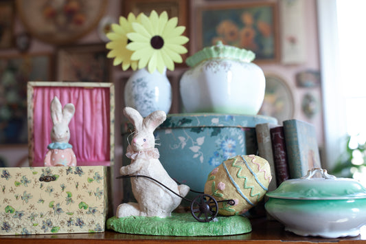 Vintage Bunny Rabbit and Easter Egg