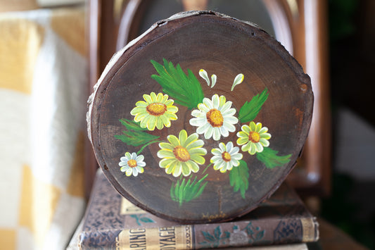 Vintage Floral Art - Circle Art -Flower Art