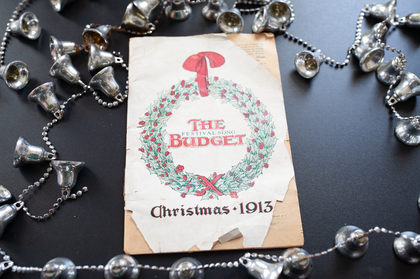 Antique Christmas Book- Christmas Music Book The Festival Song Budget 1913