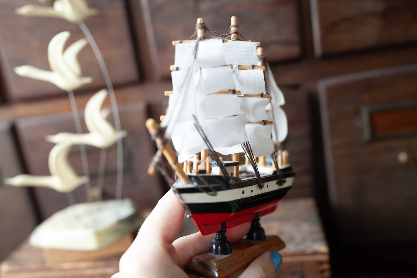 Vintage Ship -Nautical Decor -Model Ship