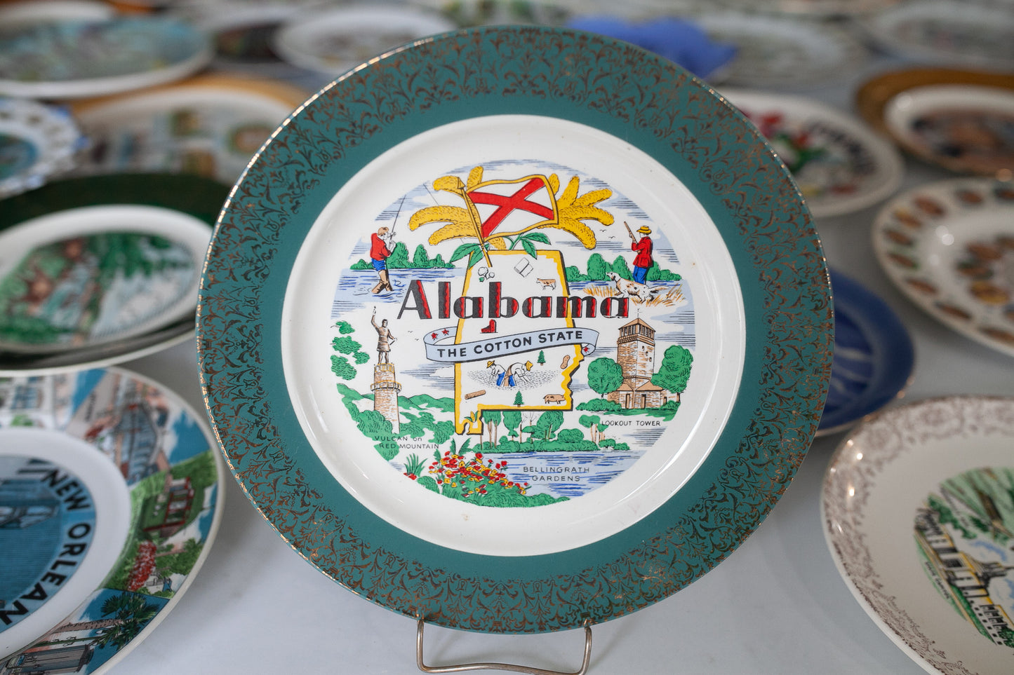 Tourist Plate- Souvenir Plate- US State Plate - Alabama