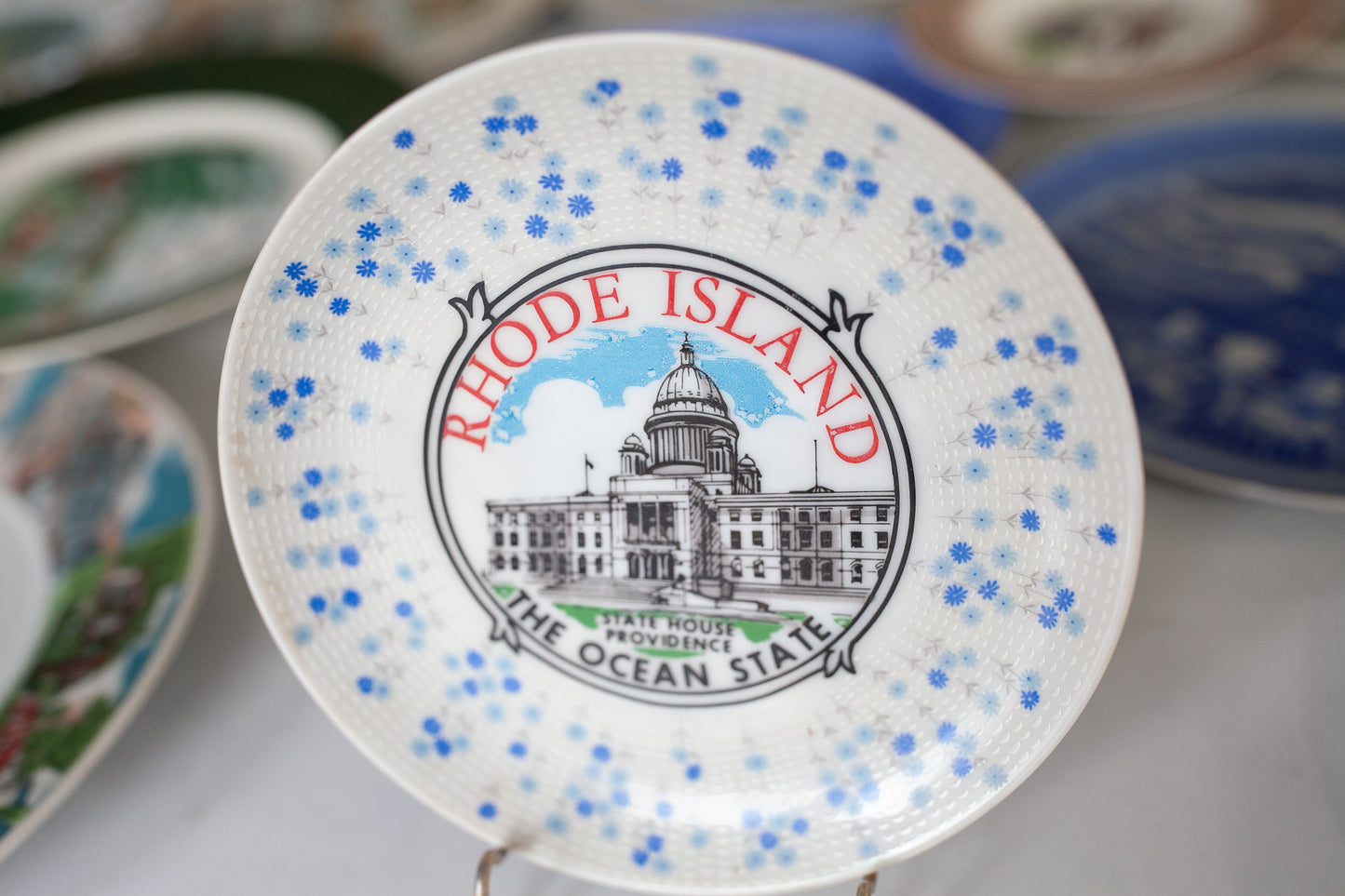 Vintage Tourist Plate - Rhode Island- The Ocean State