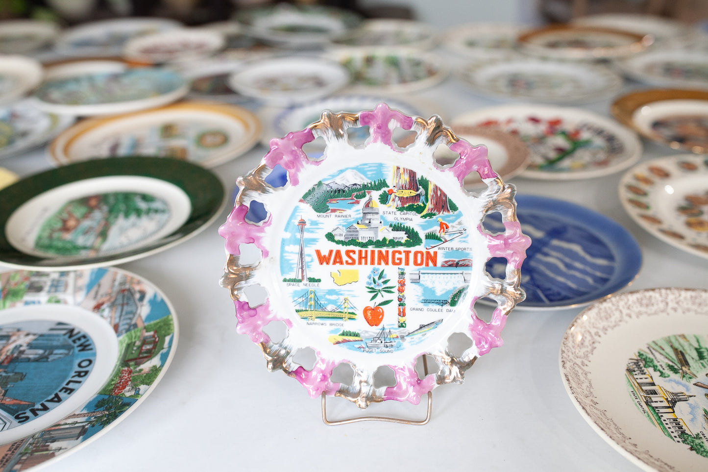 Souvenir Plate -Tourist Plate -Washington Plate