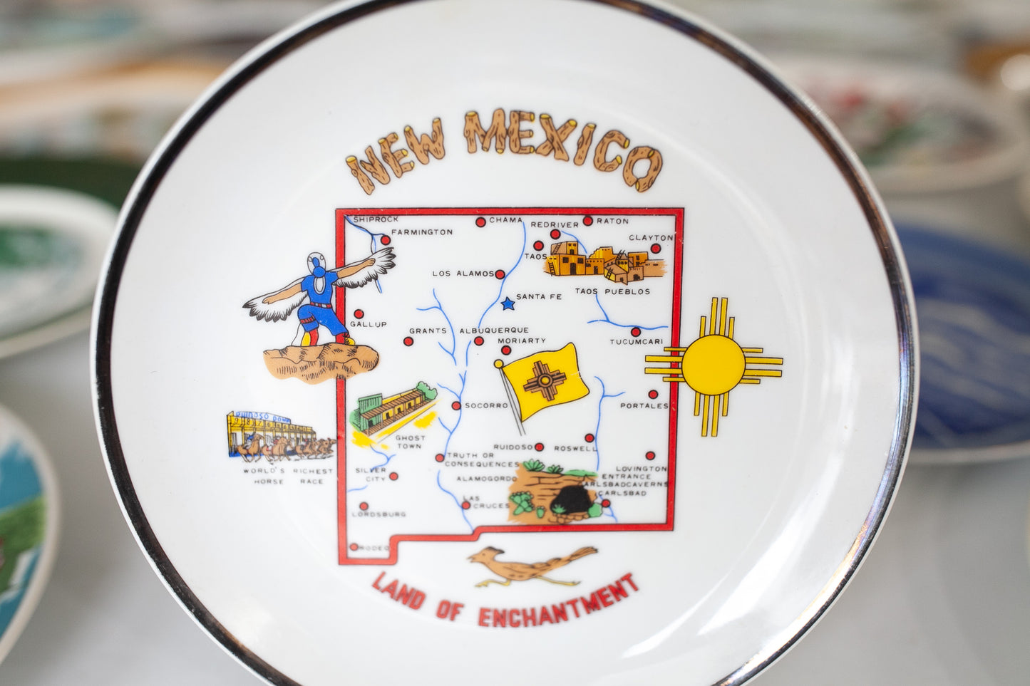 New Mexico- Plate- Souvenir Plate- Tourist Plate