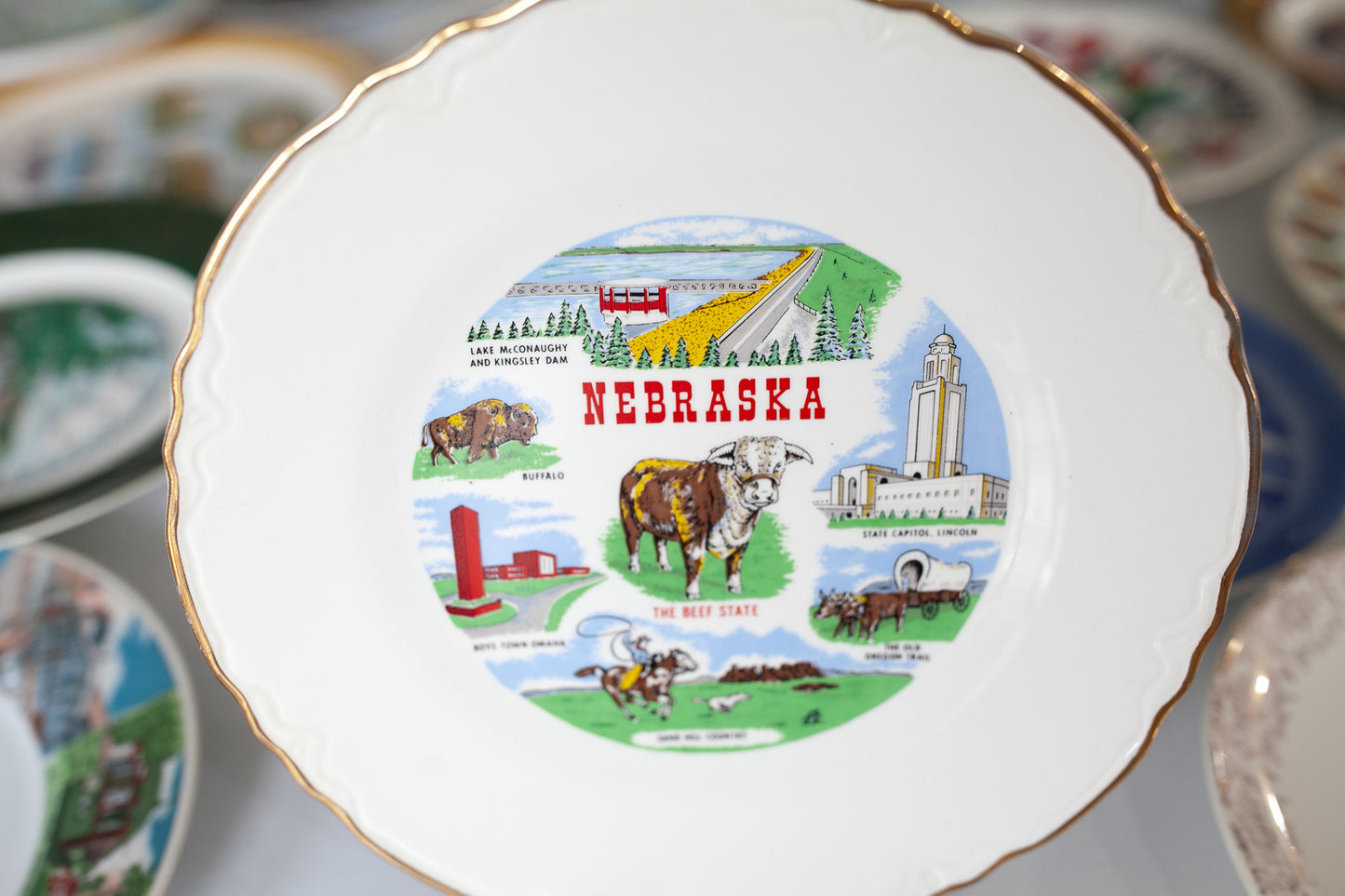 Nebraska Plate- Tourist Plate - Souvenir Plate
