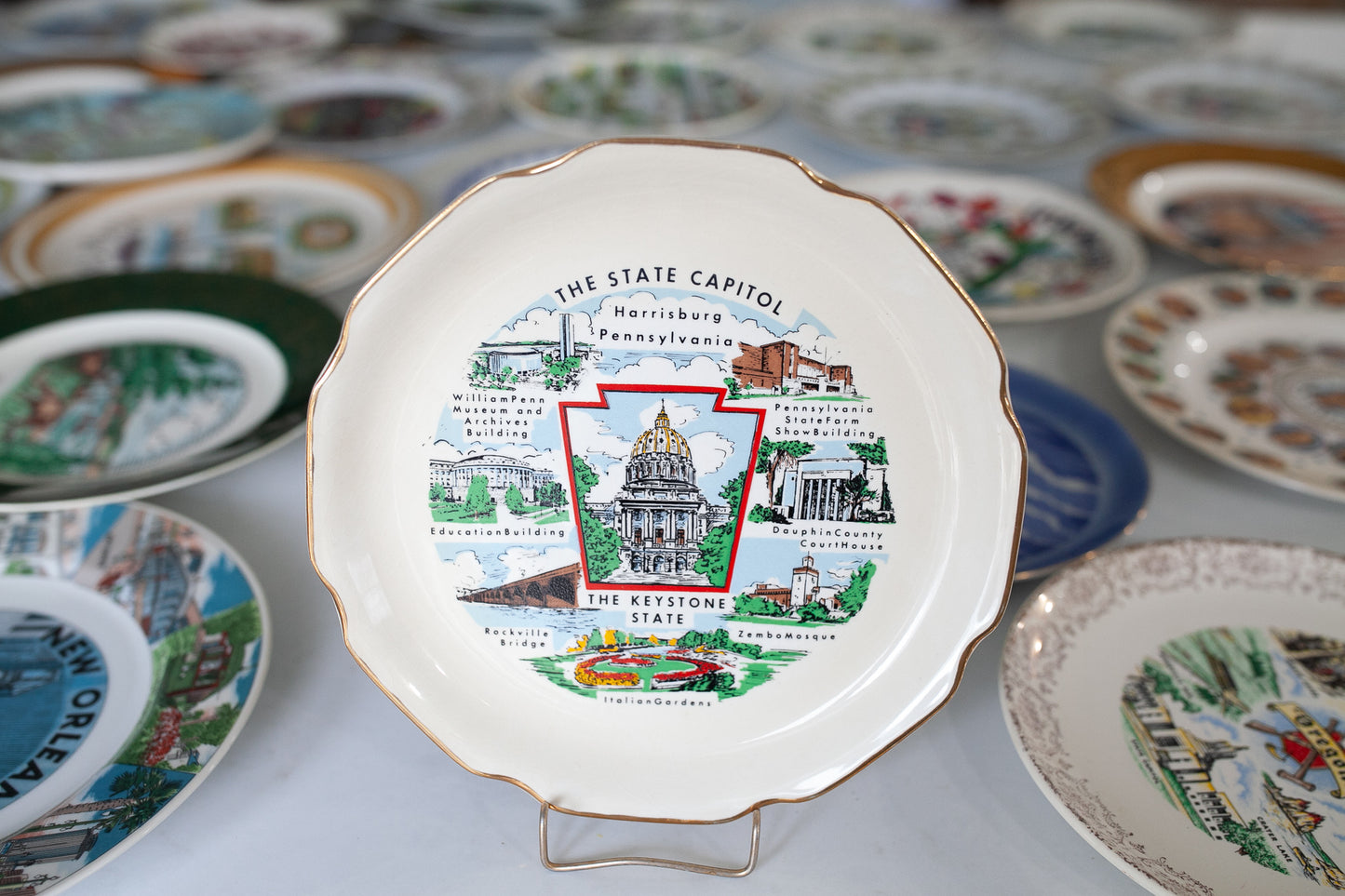 Pennsylvania Plate- Tourist Plate - Souvenir Plate