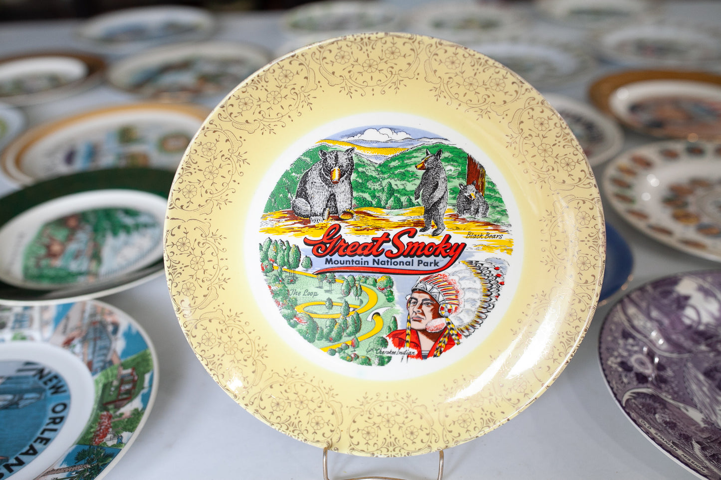Great Smoky Mountain National Plate- Tourist Plate - Souvenir Plate