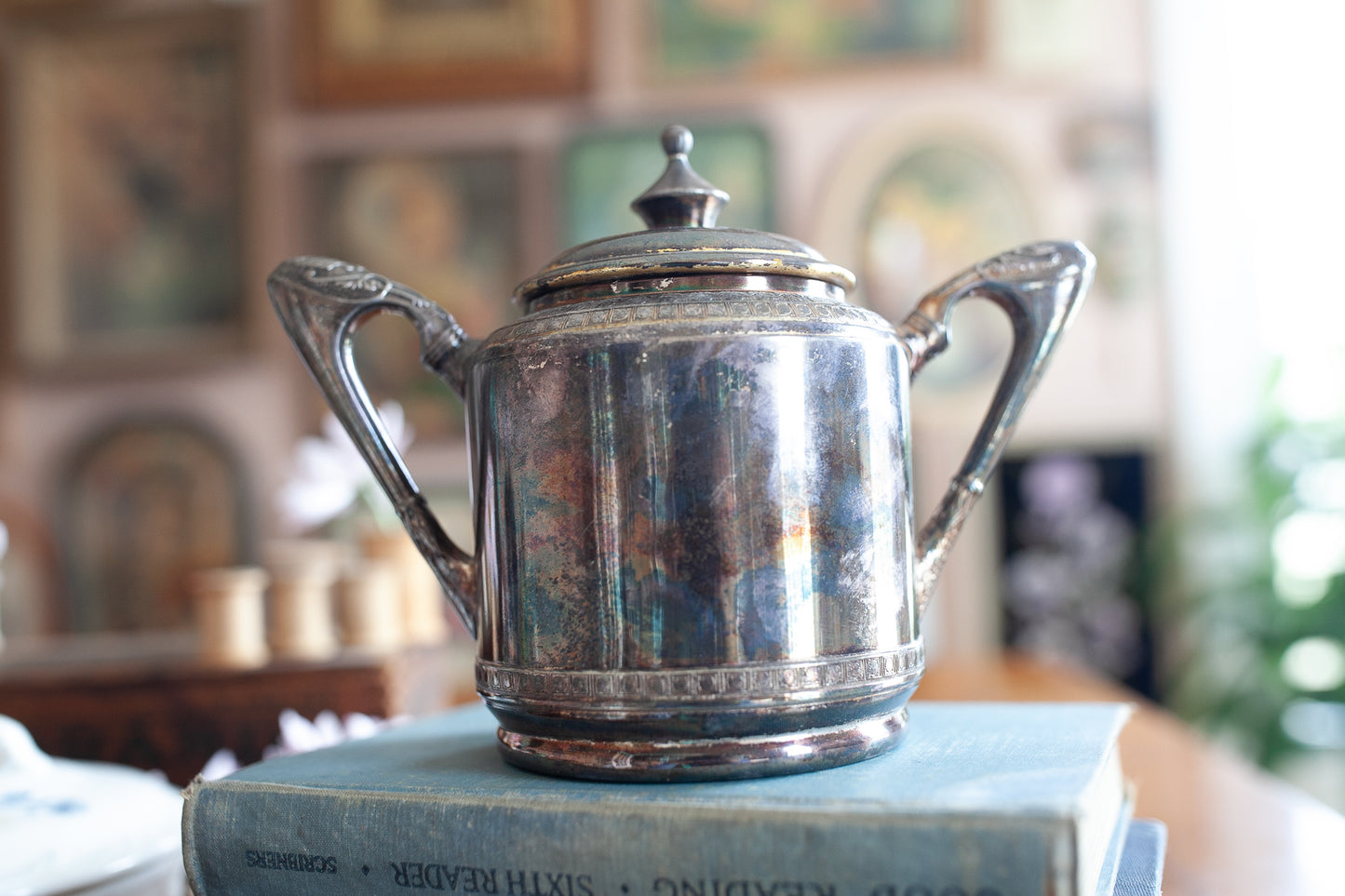 Antique Silver Sugar Bowl