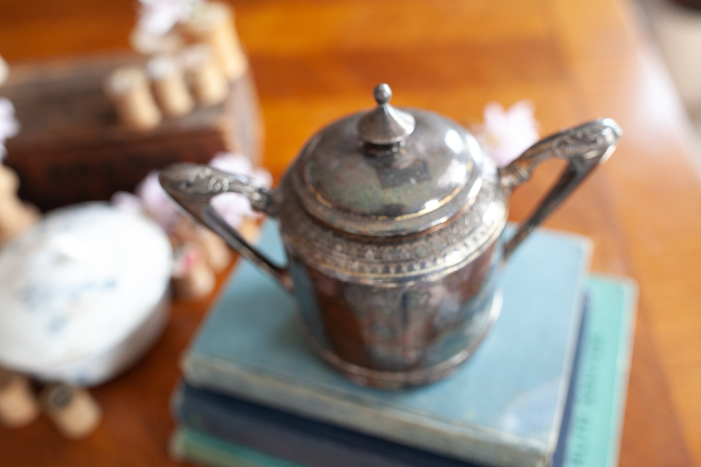 Antique Silver Sugar Bowl