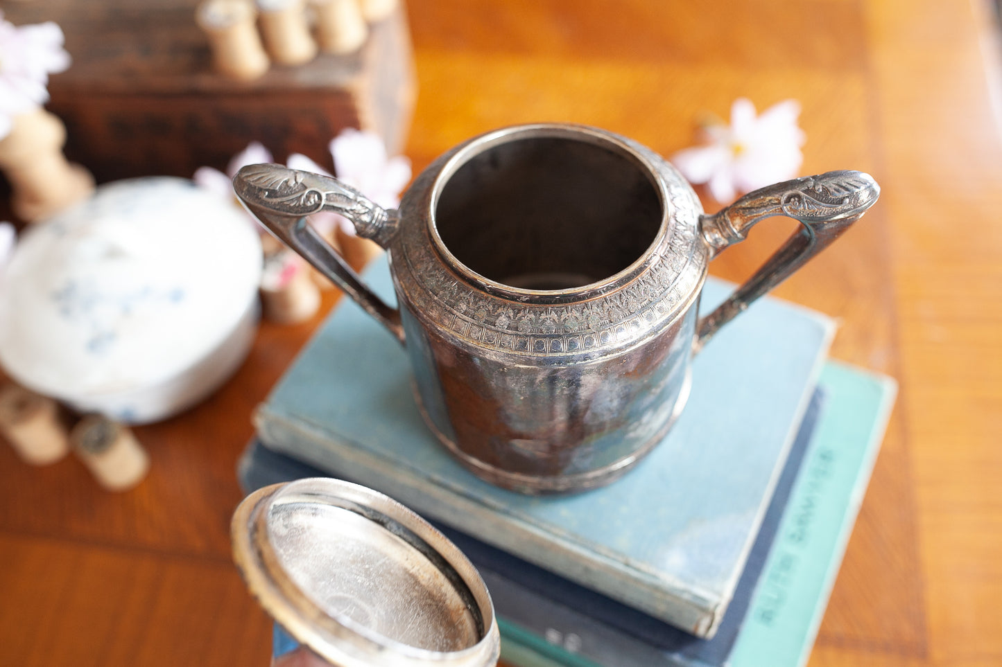 Antique Silver Sugar Bowl