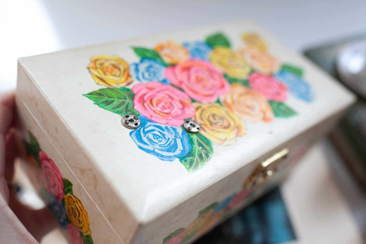 Vintage Ballerina Jewelry Box - Floral Jewelry Box