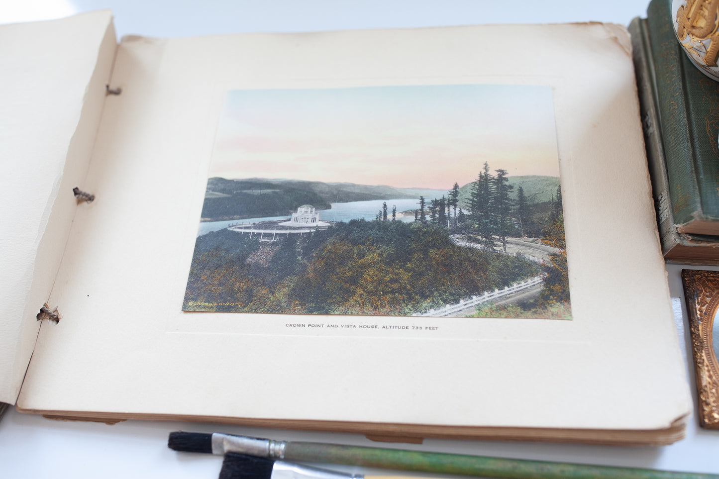 The Columbia River Highway: America's Greatest Scenic Drive by Cross & Dimmitt -Hand Colored Landscape Art- Book -Scenic Drive
