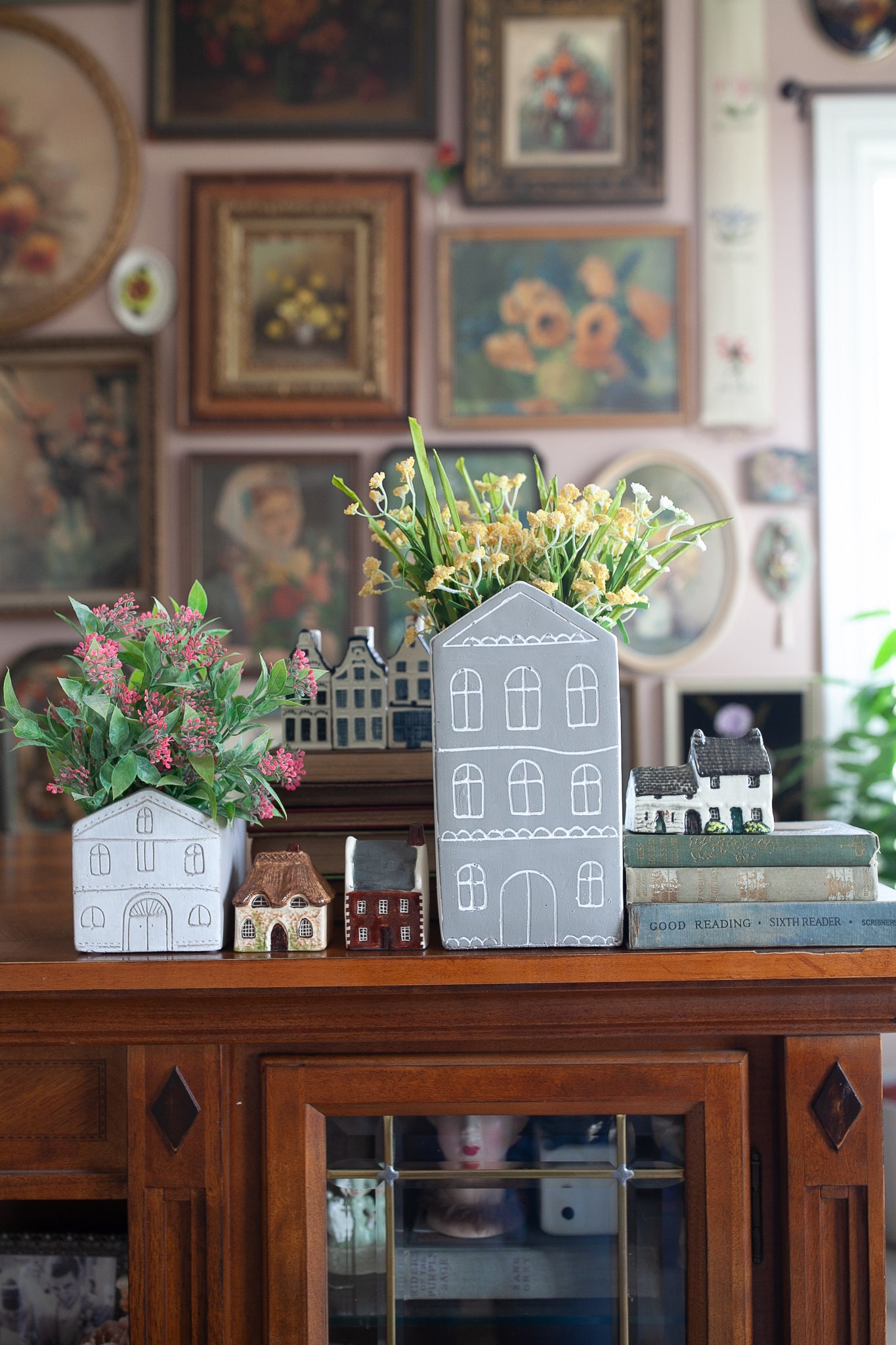 House Planter - House Vase - Gray House