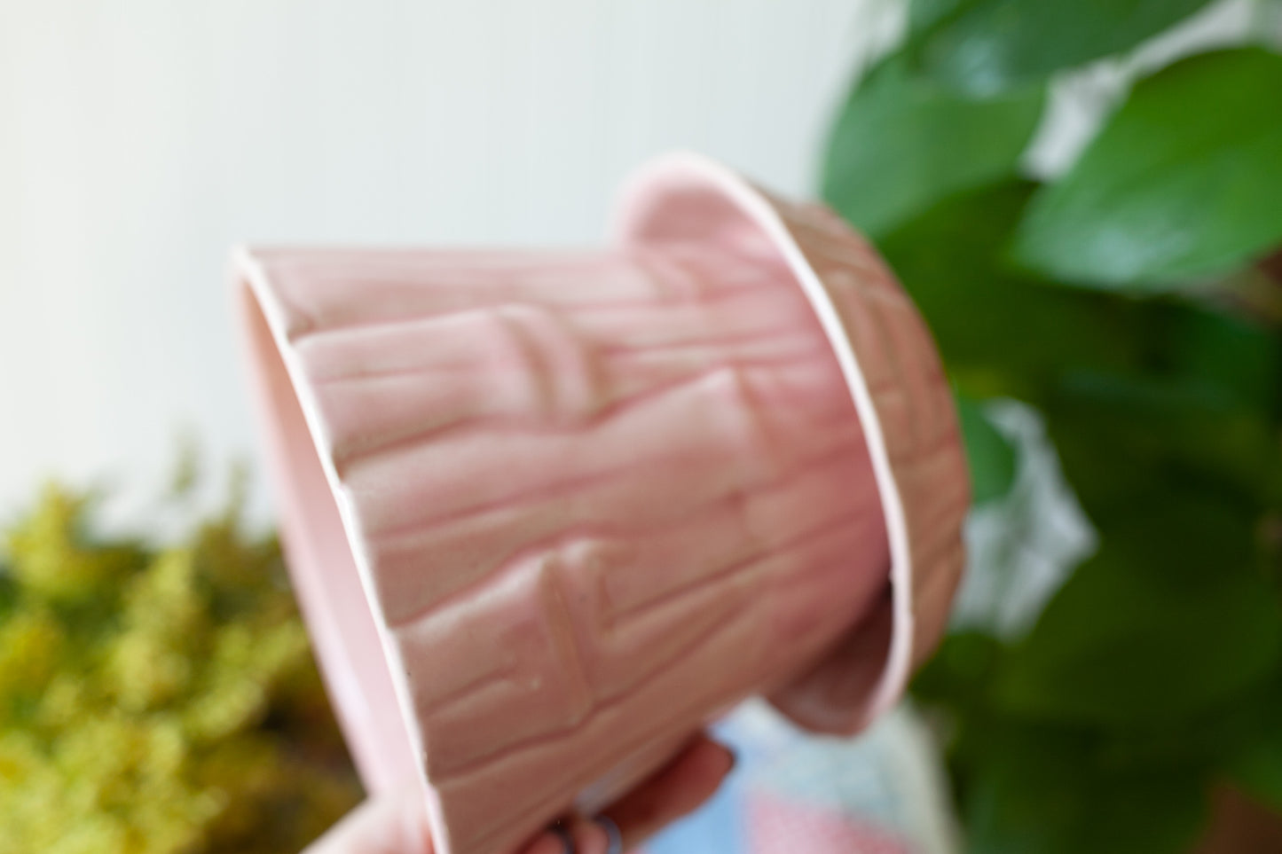 Vintage Pottery - Pink Pottery -Brush McCoy Pottery Bamboo
