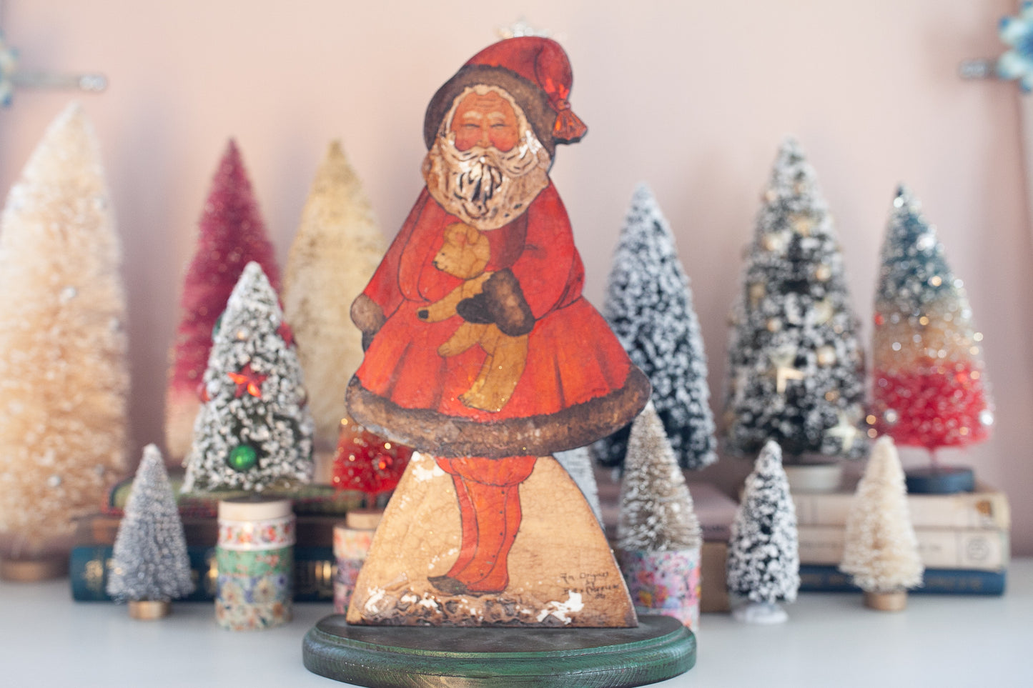 Vintage Santa- Standing Wood Santa- Old World Santa