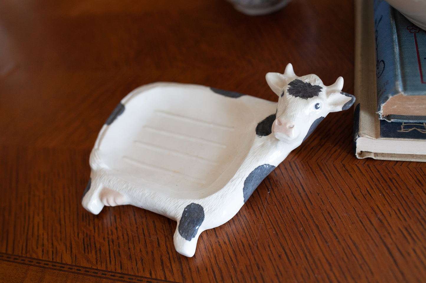 Vintage Cow - Sponge Holder or Soap Holder Cow