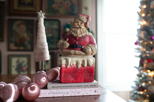 Vintage Santa - Santa in a Chimney- Bethany Lowe