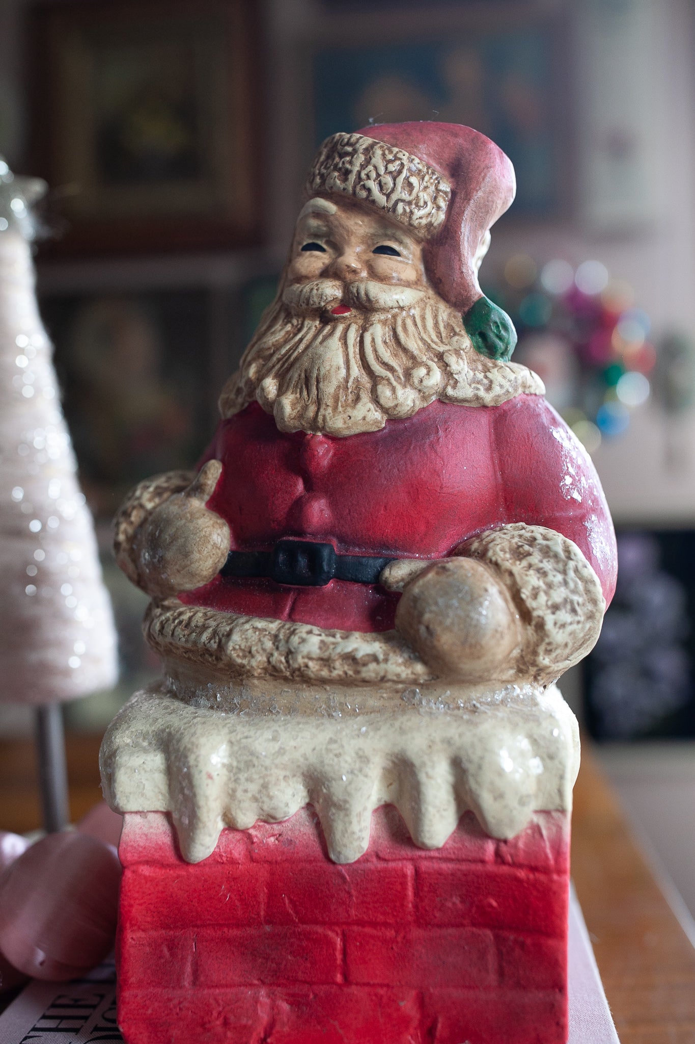 Vintage Santa - Santa in a Chimney- Bethany Lowe