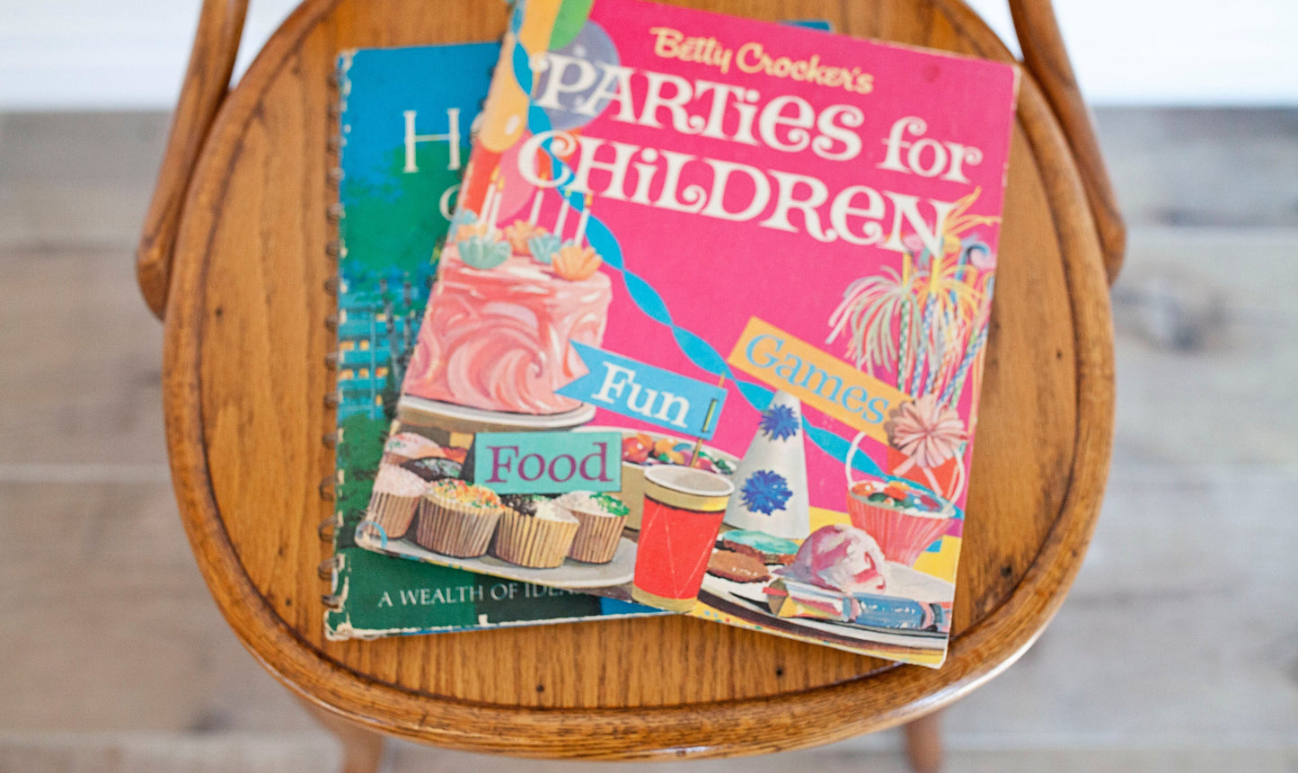 Vintage Betty Crocker's Books- Hostess Cookbook and Parties For Children