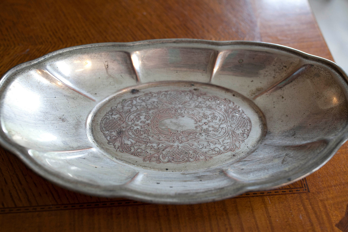Vintage Silver Tray- Dish- Oblong Tray