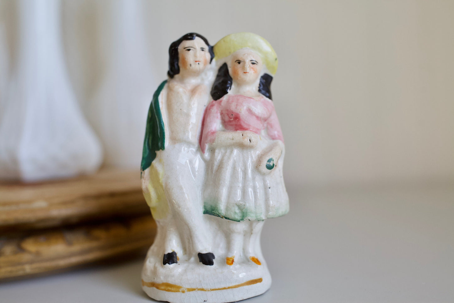 Antique Staffordshire Couple- Staffordshire Figurine