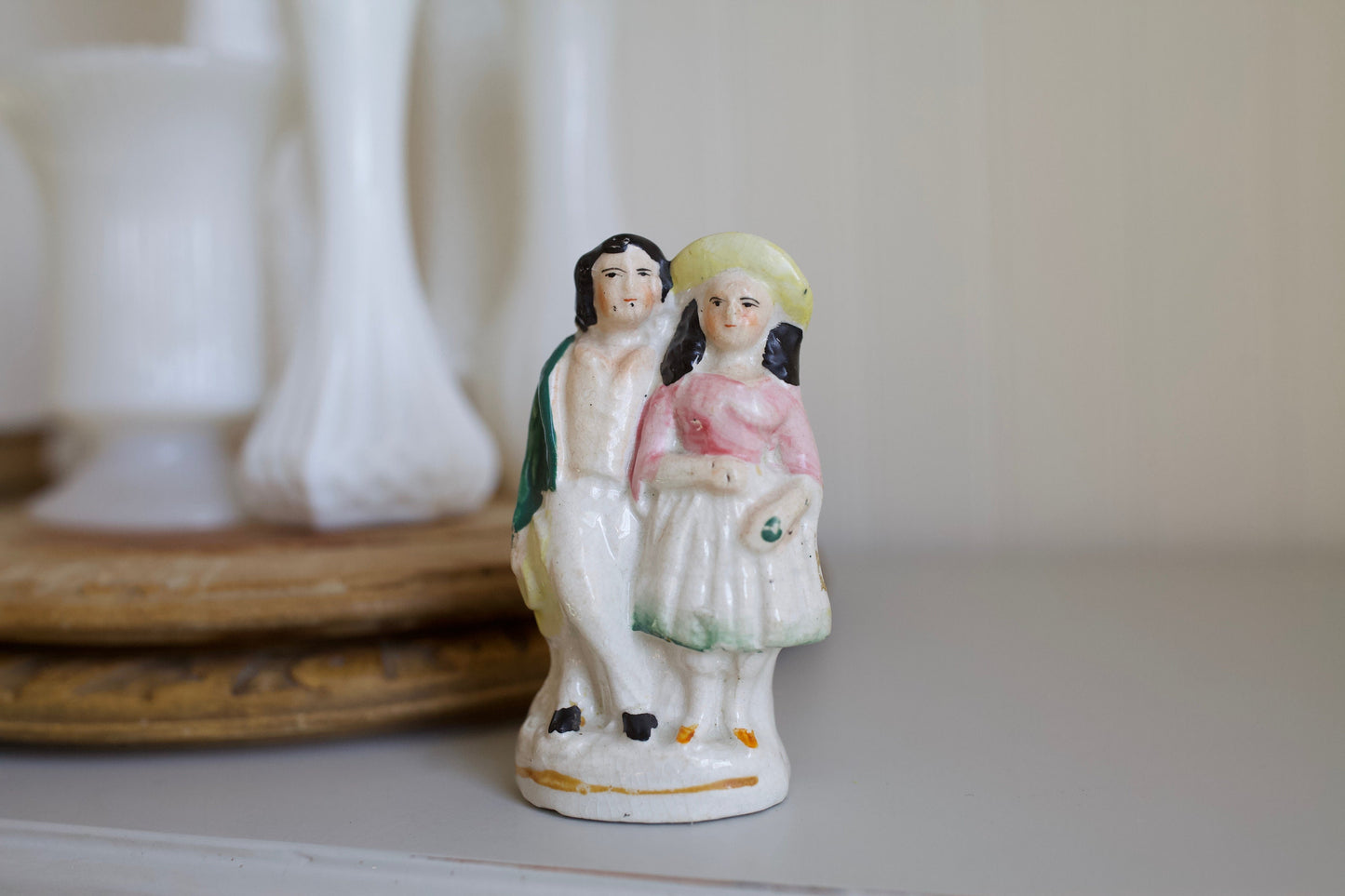 Antique Staffordshire Couple- Staffordshire Figurine
