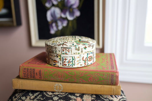 Vintage Coasters- Egyptian printed Paper Box