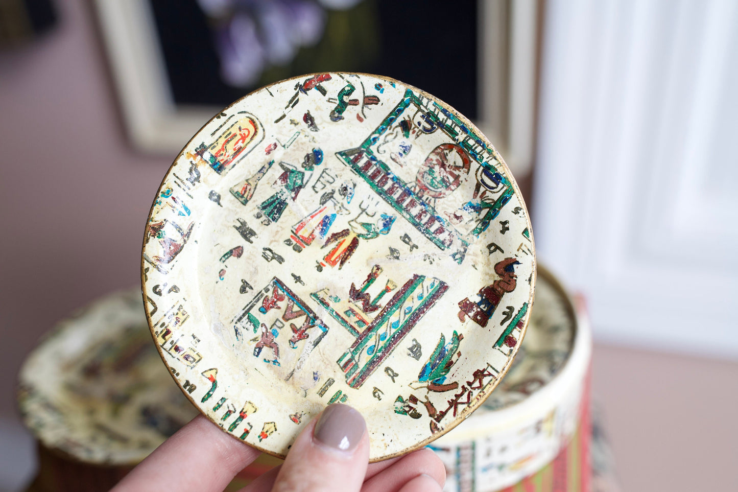 Vintage Coasters- Egyptian printed Paper Box
