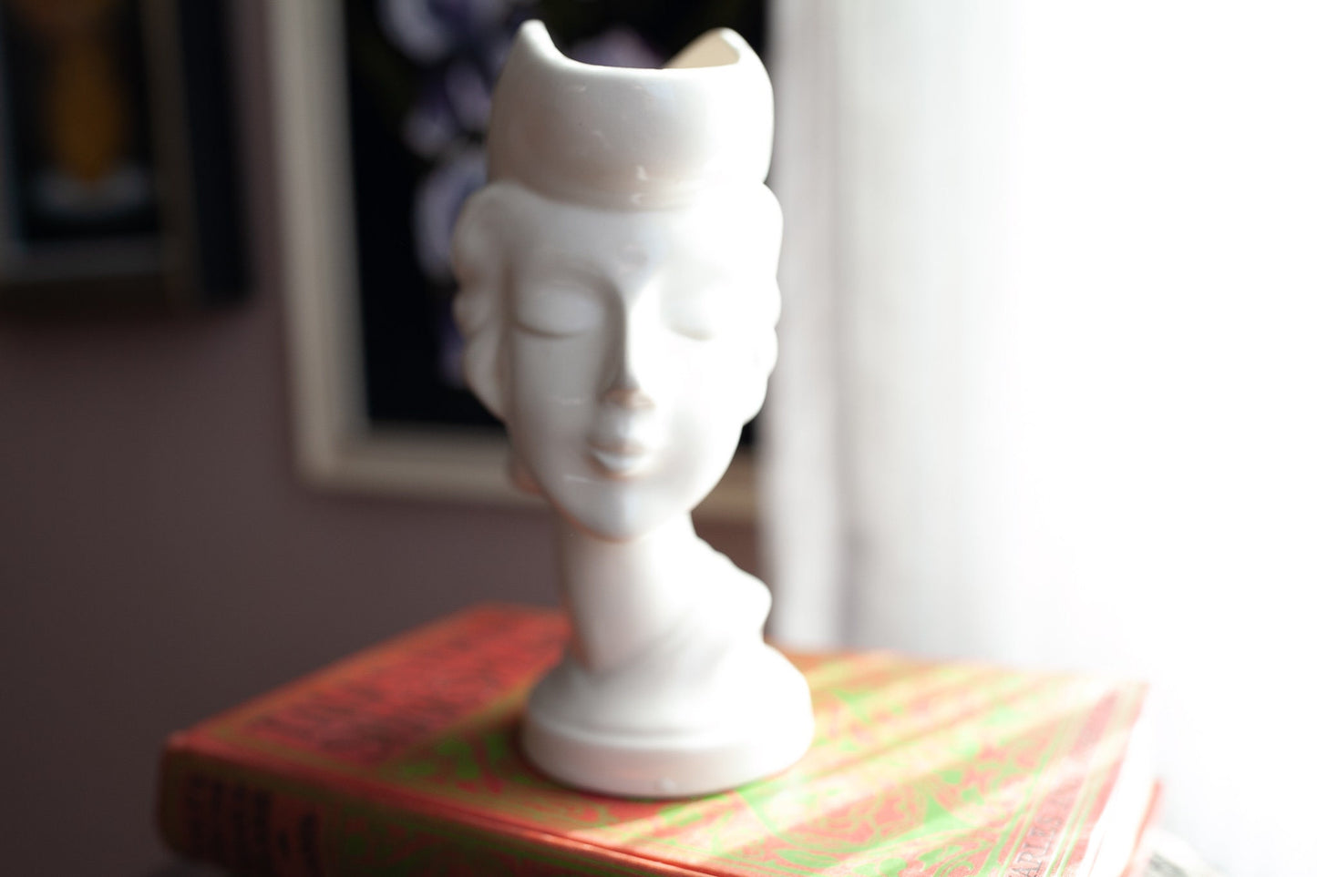 Vintage Lady Head Vase- Lady Head Bust