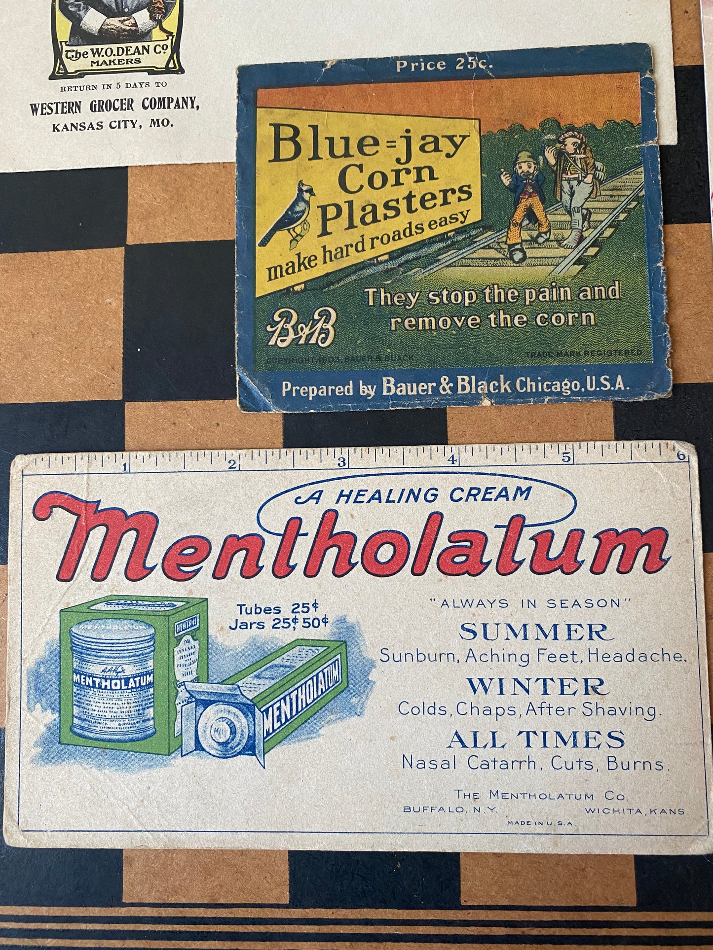 Vintage advertising cards